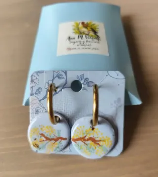 Pendientes Aro Diseño Floral