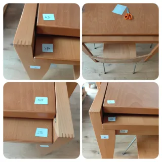 Mesa comedor extensible madera haya 90 X 120 cm