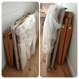 Mesa comedor extensible madera haya 90 X 120 cm