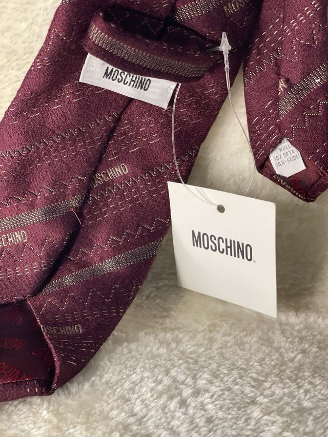 Cravatta Moschino Lana Seta Bordeaux