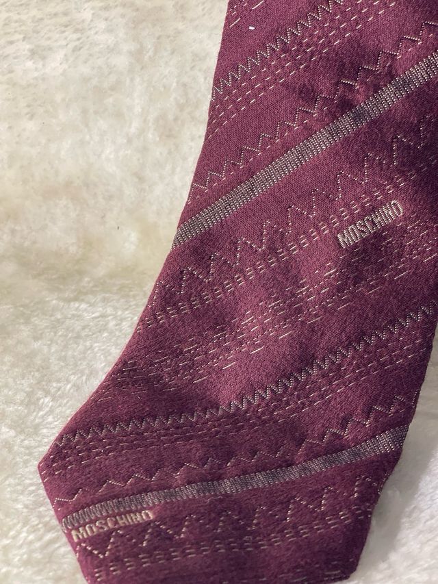 Cravatta Moschino Lana Seta Bordeaux