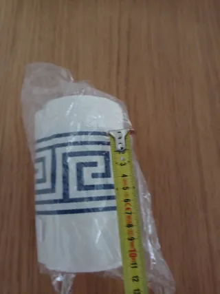 Cenefa de tela con diseño griego