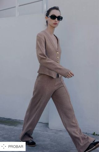 Conjunto Zara Beige/Marrón