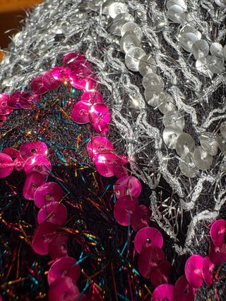 Falda de lentejuelas zig-zag