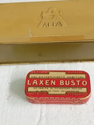 Scatole metalliche antiche Alfa e Laxen Busto