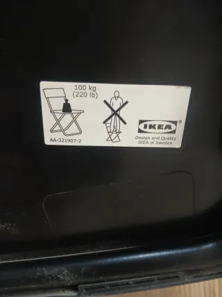 Lote 6 Sillas Plegables IKEA Negras