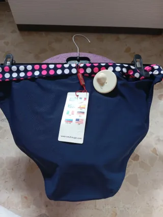 Bikini azul y rosa