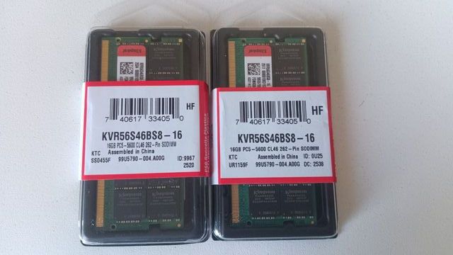 32GB (2x16GB) DDR5 5600 SODIMM Kingston