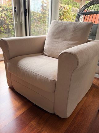 Poltrona IKEA GRÖNLID beige in tessuto