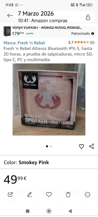 Altavoz Bluetooth FRESH 'N REBEL IPX5