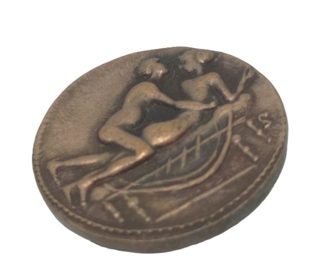 Réplica de moneda romana Spintrie del sexo COD E14