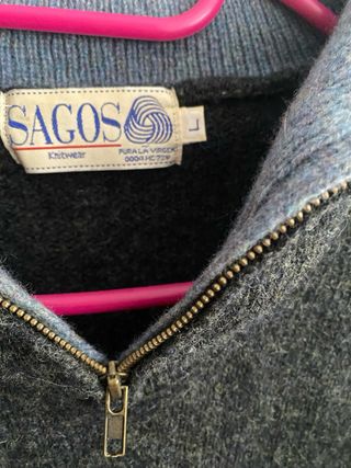 Jersey Sagos de lana gris con rombos