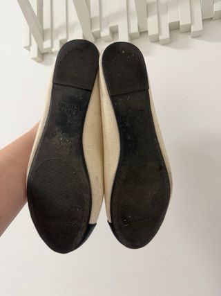 Bailarinas Boden Beige y Negro Talla 38