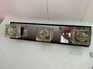 Lámpara colgante madera y metal 2 unidades