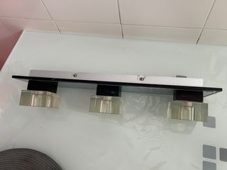 Lámpara colgante madera y metal 2 unidades