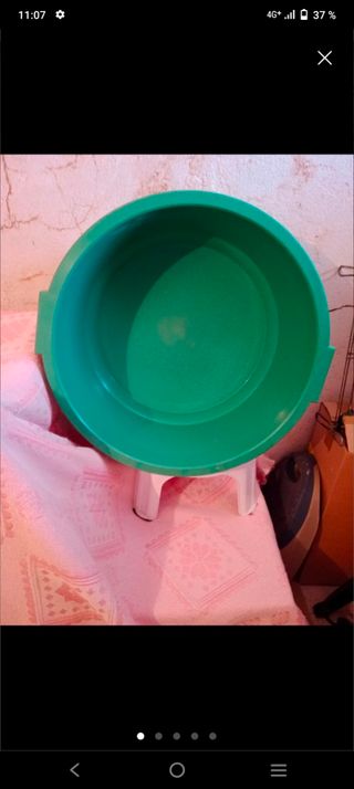 Barreño grande verde