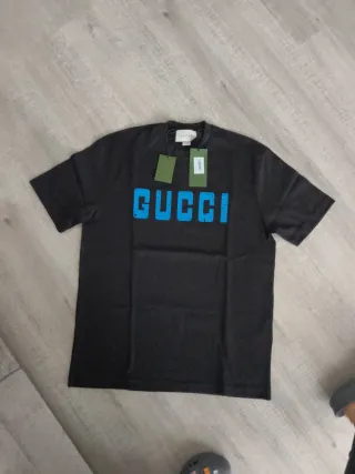 Camiseta Gucci Hombre XL Negra Azul