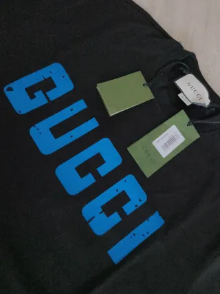 Camiseta Gucci Hombre XL Negra Azul