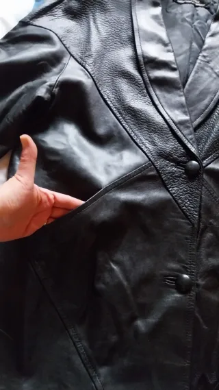 Chaqueta de piel vintage auténtica