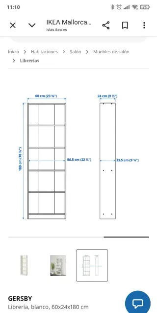 Estantería Ikea Blanca Gersby