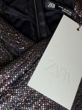 Vestido fiesta halter ZARA XS nuevo con etiqueta