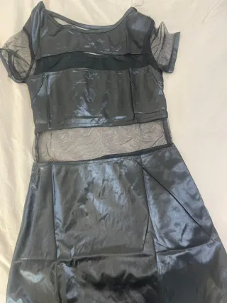 Vestido Negro Malla XXS