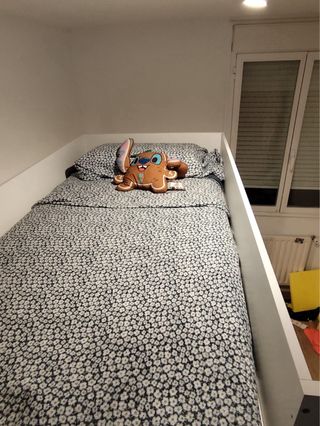 Litera con escritorio y armario.