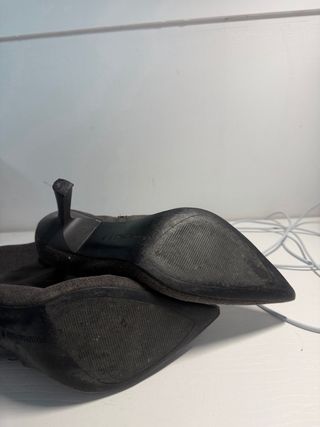 Botines grises tacón fino