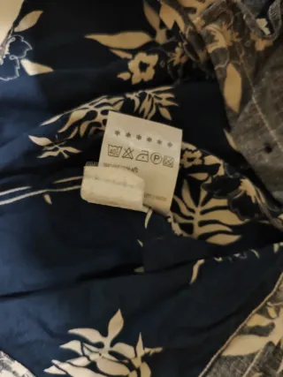 Camisa floral hombre azul y blanco