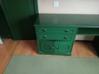 Regalo Escritorio y baldas verdes