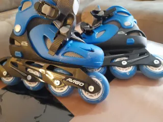 Patines en línea ajustables para niñ@s y bolsa.
