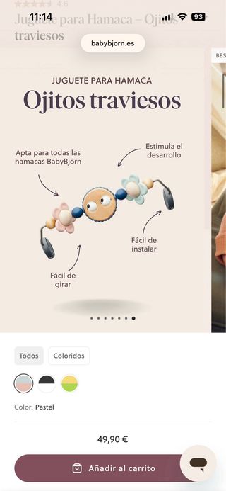 Barra para hamaca Babybjörn