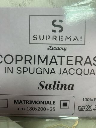 Coprimaterasso Suprema Salina Spugna Jacquard