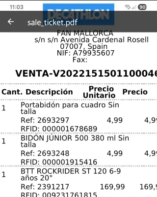 Bicicleta Rockrider ST-120 20 6-9 años