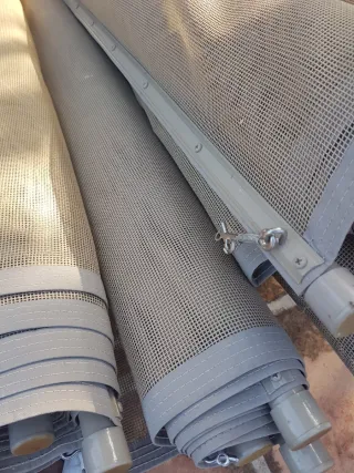 Vallas Piscina 26m x 1.21m Beige/Gris