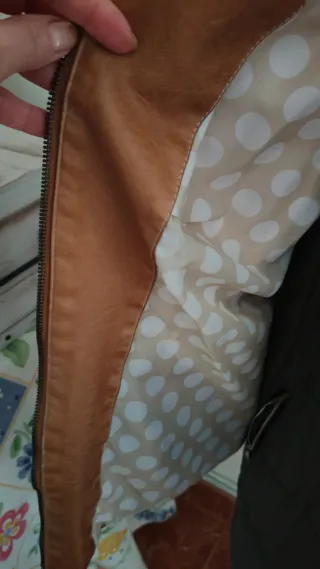 Chaqueta Piel Mujer Talla 48 Marrón