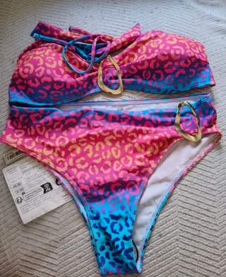Bikini estampado leopardo talla L