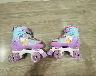 Patines Ajustables Niña Morado/Azul