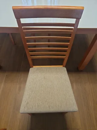 Mesa Comedor Extensible Madera y Cristal