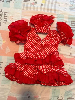 Vestido Flamenca Corto Niña 2 Años