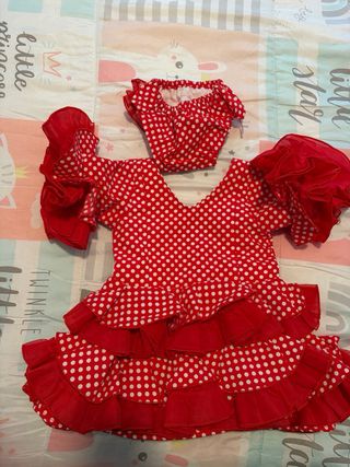 Vestido Flamenca Corto Niña 2 Años
