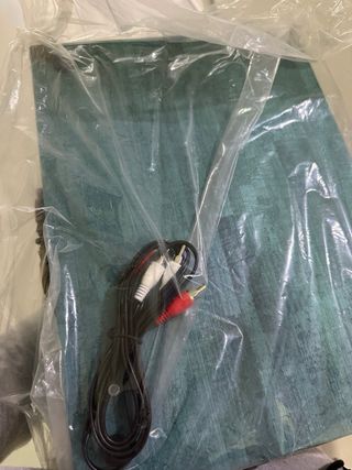 Mini tocadiscos vintage azul verdoso