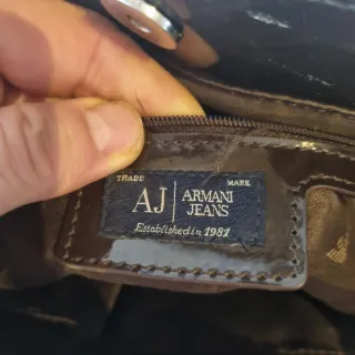 Borsa Armani Jeans Marrone in Pelle Scamosciata