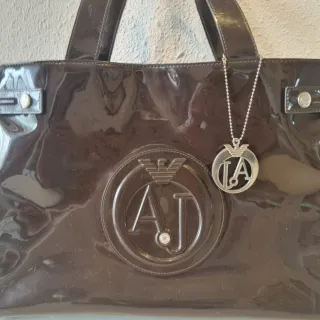 Borsa Armani Jeans Marrone in Pelle Scamosciata