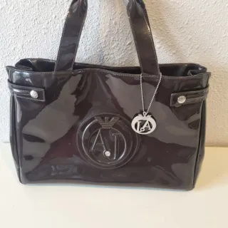 Borsa Armani Jeans Marrone in Pelle Scamosciata