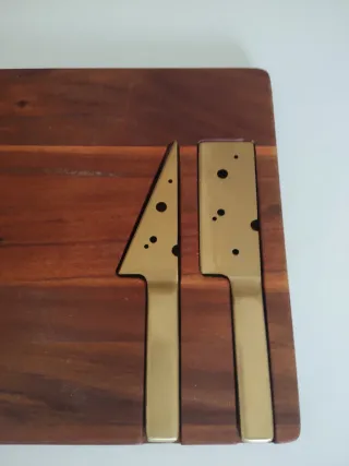 Tabla de quesos Corte Inglés madera y metal