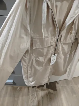 Chaqueta Stwd Pull and Bear Talla S Beige