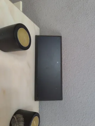 Centro de mesa con 2 velas decorativas