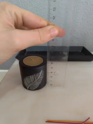 Centro de mesa con 2 velas decorativas