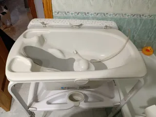 Bañera para bebé con cambiador